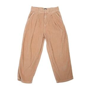 BDG Urban Outfitters orange-tan corduroy high rise pleat front pants 4